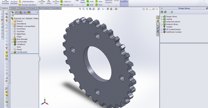 Modeliranje lančaničkih pogona u Solidworksu – 1.dio